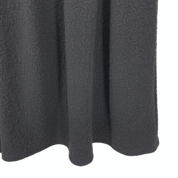 Xhilaration Dress Women's Size Medium A-Line Lace Trim Textured Black Tan - Picture 4 of 7